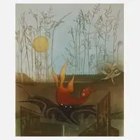 Vladimir Lubarow, "L´automate ensorcelé", Farbradierung