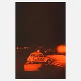 H.A. Schult, "Aktion 20.000 km: Der Start", 1970, Farbsiebdruck
