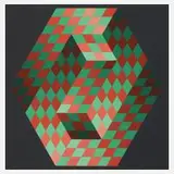 Victor Vasarely, ohne Titel, Farbsiebdruck