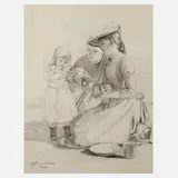 Ernst Albert Fischer-Cörlin, Katzenkinder, 1893, Bleistiftzeichnung