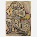 Arthur Degner, Expressiver Frauenakt, Kohle