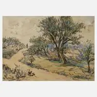 Max Fleischer, Weg im Sonnenlicht, 1925, Aquarell