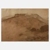 Prof. Hugo Gugg, Castel Lagopesole, 1939, Aquarell in Braun