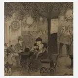 Willy Heier, Frankfurter Gartenwirtschaft, Zeichnungen