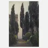 Fritz Hildebrandt, Ansicht in Florenz, Aquarell
