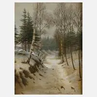 Curt Martin, Waldweg bei Weimar, Gouache auf Pappe