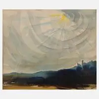 Landschaftsstudie by Franz Matieczek, 1922, Aquarell, sold Mar 2022