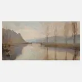 Hans Schilcher, Flusslandschaft, 1925, Pastell