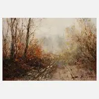 Manfred Feiler, Herbststimmung, Öl auf Platte