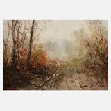 Manfred Feiler, Herbststimmung, Öl auf Platte