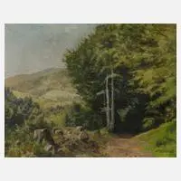 Ernst Frommhold, Sommerlandschaft, Öl auf Leinwand