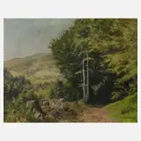 Ernst Frommhold, Sommerlandschaft, Öl auf Leinwand