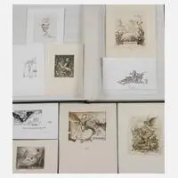 Bernd Hieke, Exlibrissammlung, Kupferstiche und Lithographien