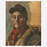Rudolf Otto, Schornsteinfeger von Wachwitz, Öl auf Sackleinen