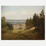 Herbert Röder, "Vogtland bei Schöneck", Öl auf Malplatte