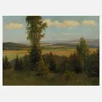 Richard Sachs, "Frühling bei Jocketa", Öl auf Karton
