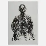 Prof. Max Uhlig, "Sitzendes Mädchen", 1982, Lithographie auf Hahnemühlenbütten