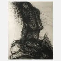 Mechthild Mansel, Frauenakte, 1994, Radierung mit schönem Plattenton