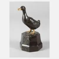 G. Weber, Kleinbronze Gans, Bronze