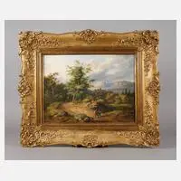 Philipp Heinel, Sommerliche Gebirgslandschaft, 1831, Öl auf Leinwand