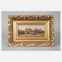 Neuburg an der Donau by Friedrich Wilhelm Jankowski, Öl auf Leinwand, sold Feb 2022