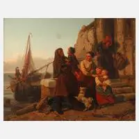 "Freudige Heimkehr" by Prof. Rudolf Jordan, Öl auf Leinwand, sold Feb 2022