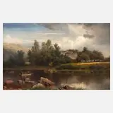Prof. Eduard Leonhardi, "... Zschopautal bei Gewittersturm", 1864, Zeichnung