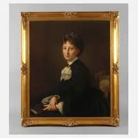 Antonie Volkmar, Damenportrait, 1871, Öl auf Leinwand