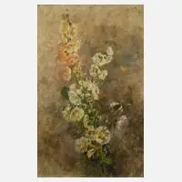 Olga Weiß, Stockrosen, 1892, Öl auf Leinwand