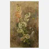 Olga Weiß, Stockrosen, 1892, Öl auf Leinwand
