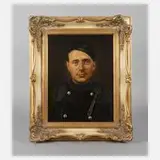 W. Büppelmann, Portrait eines Schornsteinfegers, 1941, Öl auf Sperrholz