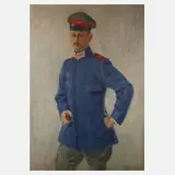 Ernst Dorn, Offiziersbild, Öl auf Leinwand