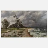 Wilhelm Facklam, "Herbststurm an der See", Öl auf Leinwand