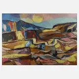 Fritz Fröhlich, "Sonnenstraße", 1967, Öl auf Leinwand