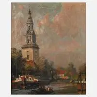Erich Kips, Ansicht Potsdam, Öl auf Leinwand