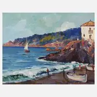 Antonio Llobet Aracil, "Calella de Palafrugell", Öl auf Leinwand