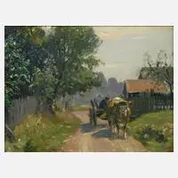 Arnold Möller, "Heimkehr", Öl auf Hartfaserplatte