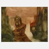 Prof. Heinrich Nüsslein, Landschaft mit Figur