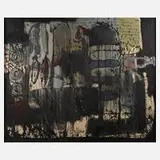 Vidmantas Vaitkevičius, "Alter Text", 1993, Öl und Faserschreiber auf Leinwand