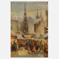 C. Weber, Der Schöne Brunnen mit Christkindlmarkt