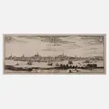 Matthäus Merian d. Ä., Ansicht von Rostock, Kupferstich