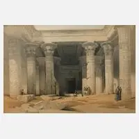 Louis Haghe, Tempel von Philae, Lithographie