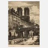 Charles Méryon, "Le petit pont", Radierung