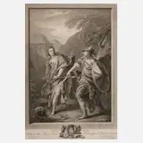 Kampfszene by Carlo Antonio Porporati, 1782, Kupferstich, sold Feb 2022