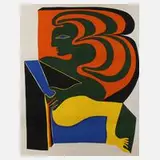 Prof. Fritz Baumgartner, "Interface", Farbsiebdruck