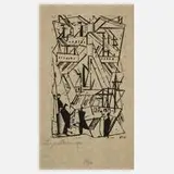 Prof. Lyonel Feininger, "Marine", Holzschnitt auf Japanpapier