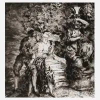 Prof. Hans Meid, "Nachtstück", 1910, Radierung