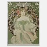Alphonse Mucha, Jugendstilschönheit, Farblithographie