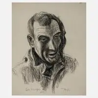 Prof. Kurt Günther, „Wir klagen an!“, Kohle auf leichtem Karton