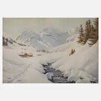 Carl Kessler, Winter in den Alpen, 1930, Aquarells